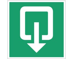 Uitgang pictogram bord | Forex Re materiaal | 10 x 10 cm