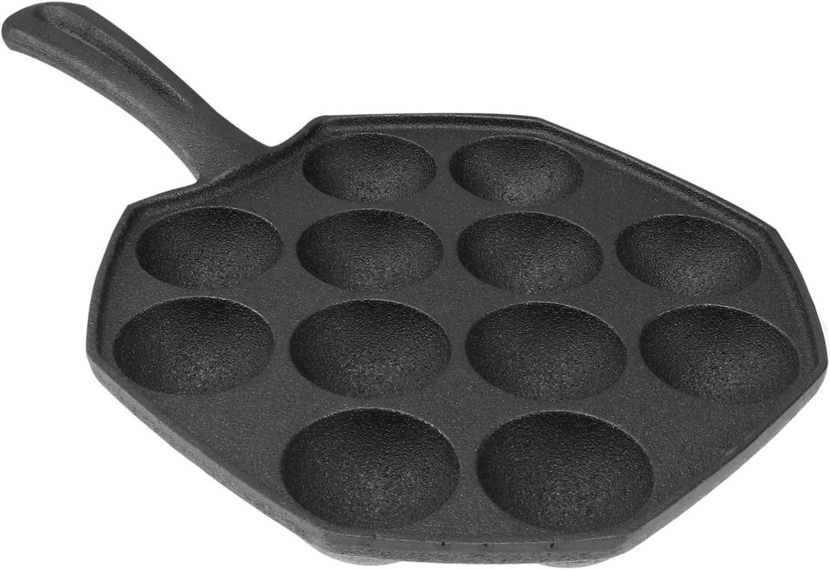 Octopusbal Pan - Takoyaki Maker - Snacks Maken - 12 Vormen - 30x19x3.5cm - Zwart