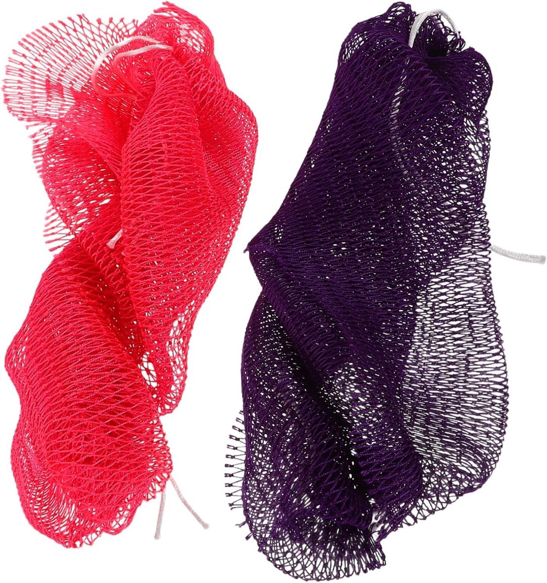 Lichaamsscrub Net - Douche Spons - Huid Reinigen - Verlengde Lengte - 30x14cm - Diverse Kleuren