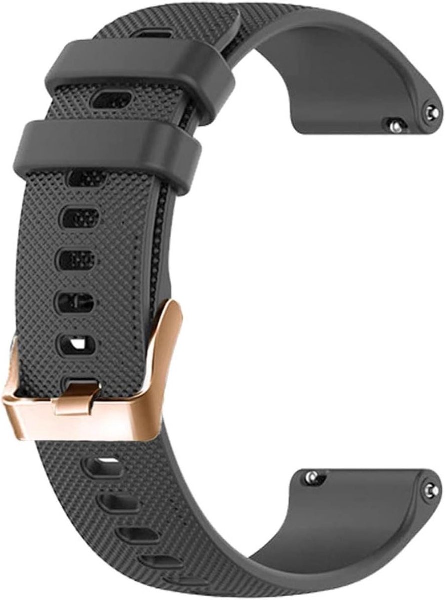 Horlogeband Silicone - Polsband Sport - Fitness Tracker - Verstelbare Lengte - 20mm - Agate