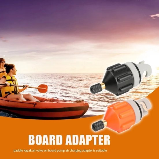 Paddleboard Pompadapter - Luchtventiel Adapter Kajak - Watersport Opblazen - Lekvrije Afdichting - 4 stuks - Zwart — afbeelding 3