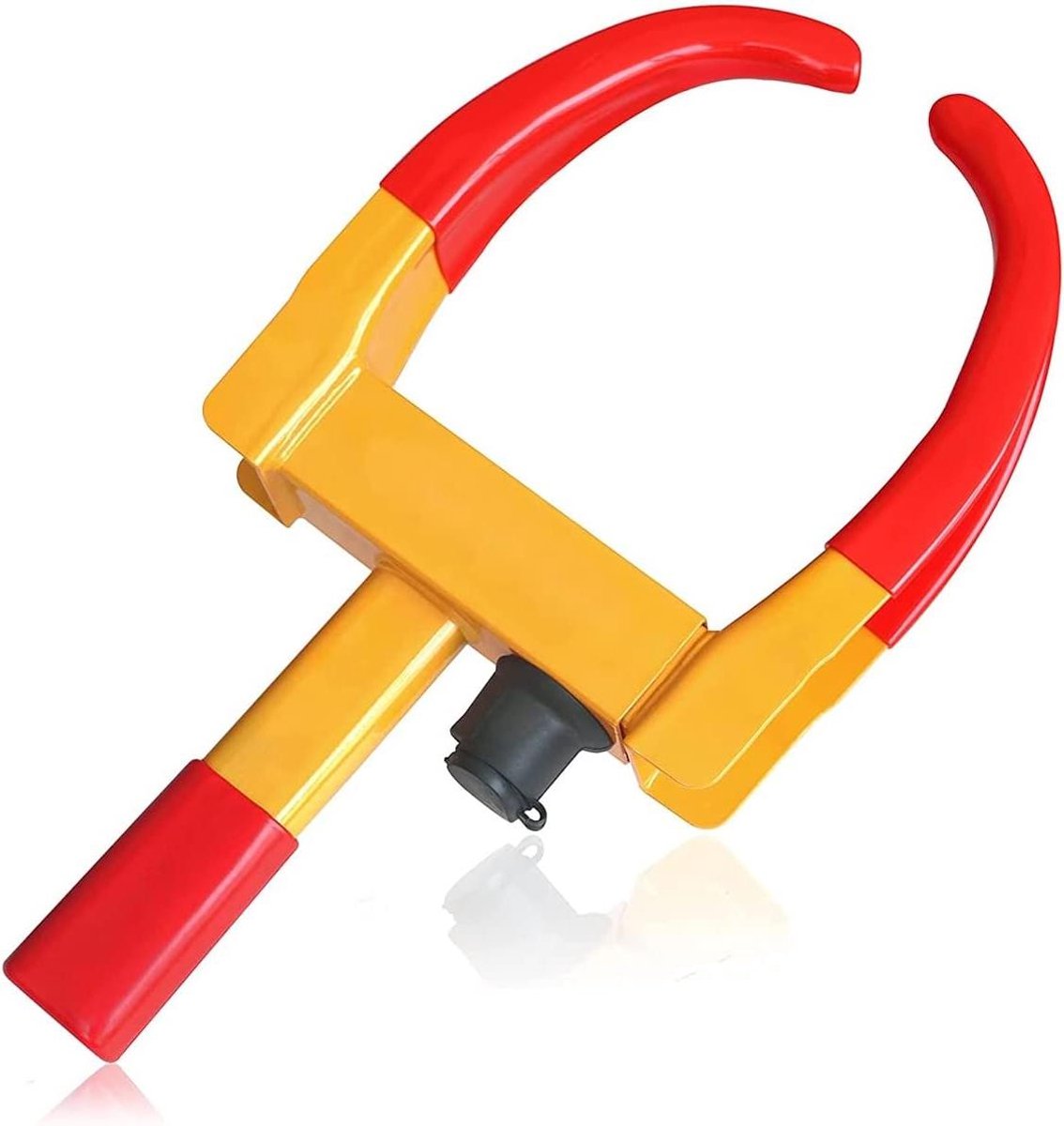 Wielslot - Wielklem Bandenklauw - Voertuig Beveiligen - Vergrendelen in één seconde - 48 x 27 x 1 cm - Geelrood