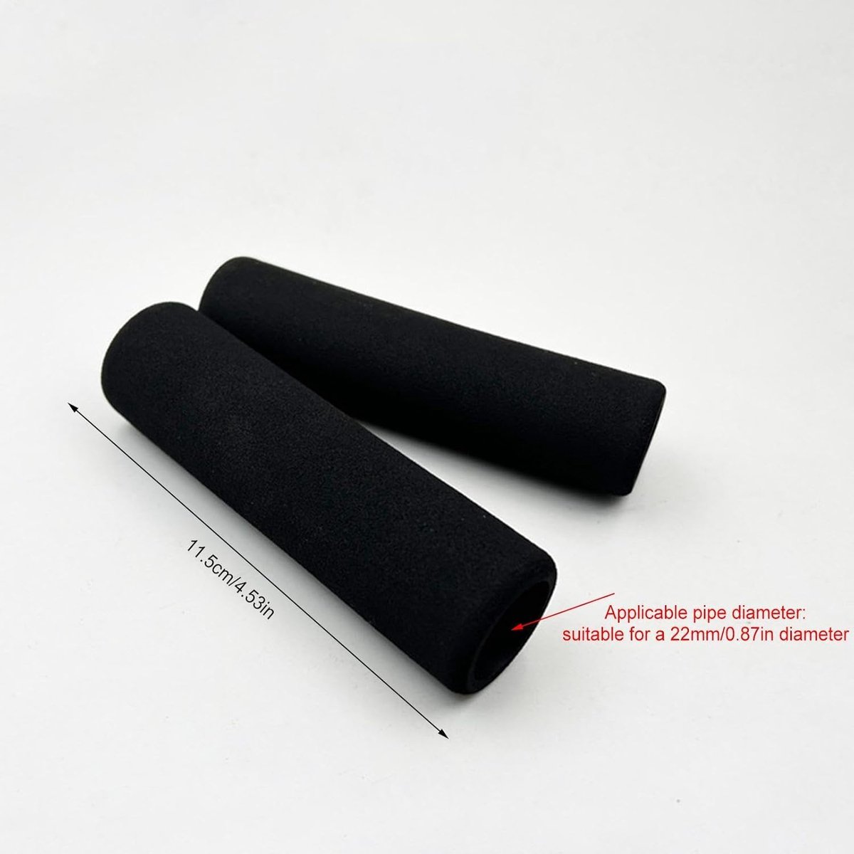 Optrekstang Handgrepen - Stang Handgrepen - Krachttraining Thuis - Schuimrubber Demping - 115MM - Zwart