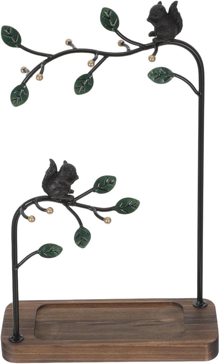 Sieradenboom met Tray - Organizer Hanger - Sieraden Opbergen - Stijlvol Boomdesign - 42 cm Breed - Meerkleurig