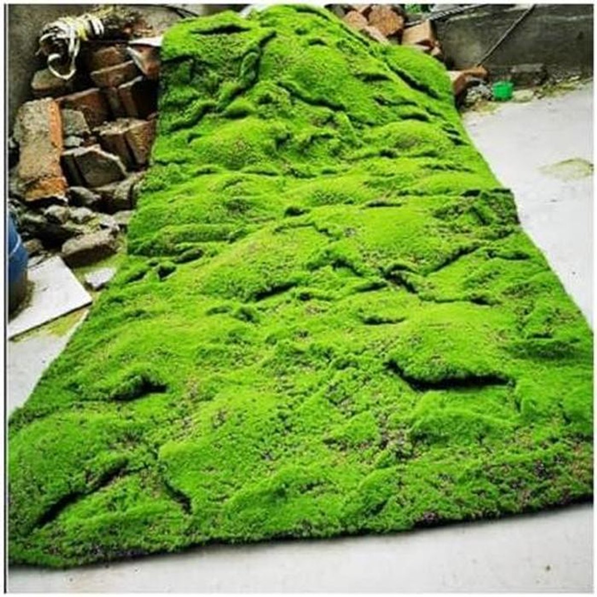 Kunstgras Tapijt Mat - Decoratief Gazon - Binnen Buiten Gebruik - Zacht Schuim - 1x1 Meter - Groen