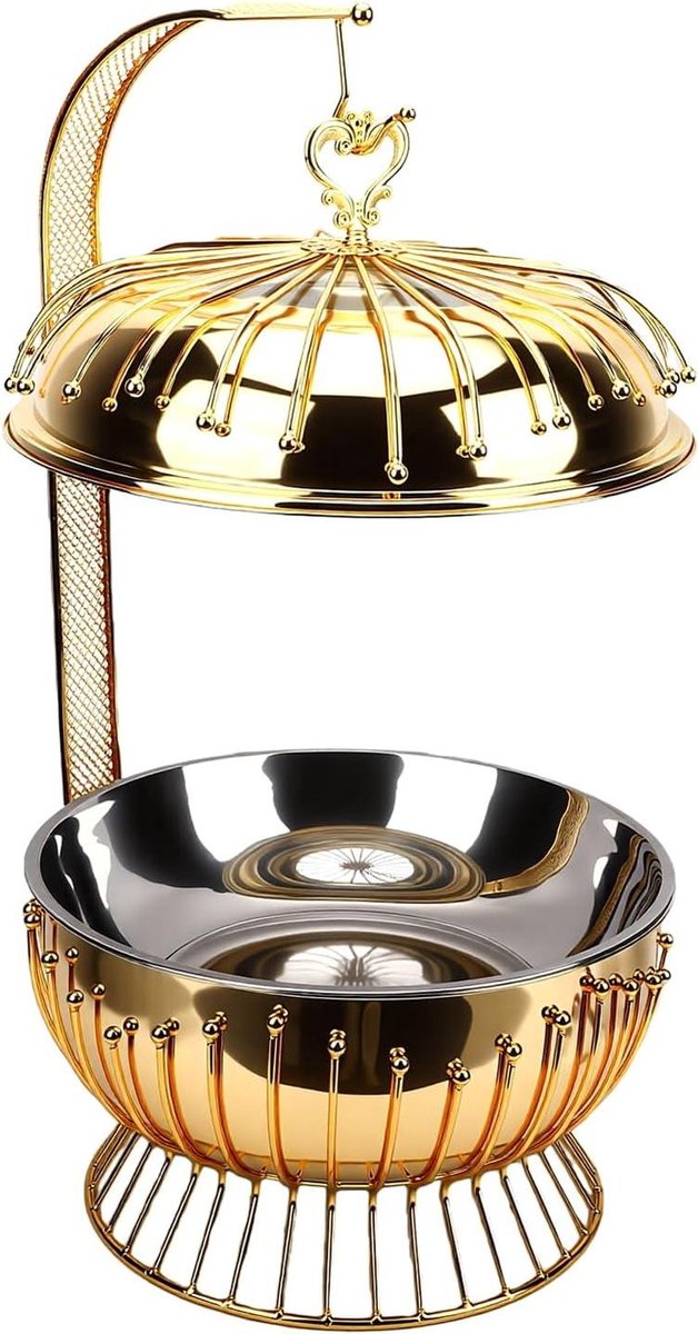 Buffetkachel - Warmhoudbak - Evenementen Serveren - Hangend Deksel - 8 Liter - Goud