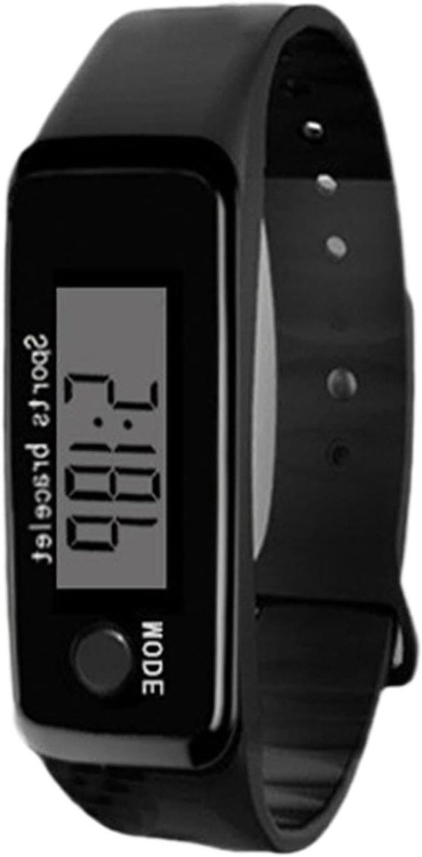 Stappenteller Horloge - Fitness Tracker - Sporten en Bewegen - Waterdicht Ontwerp - Led-display - Zwart
