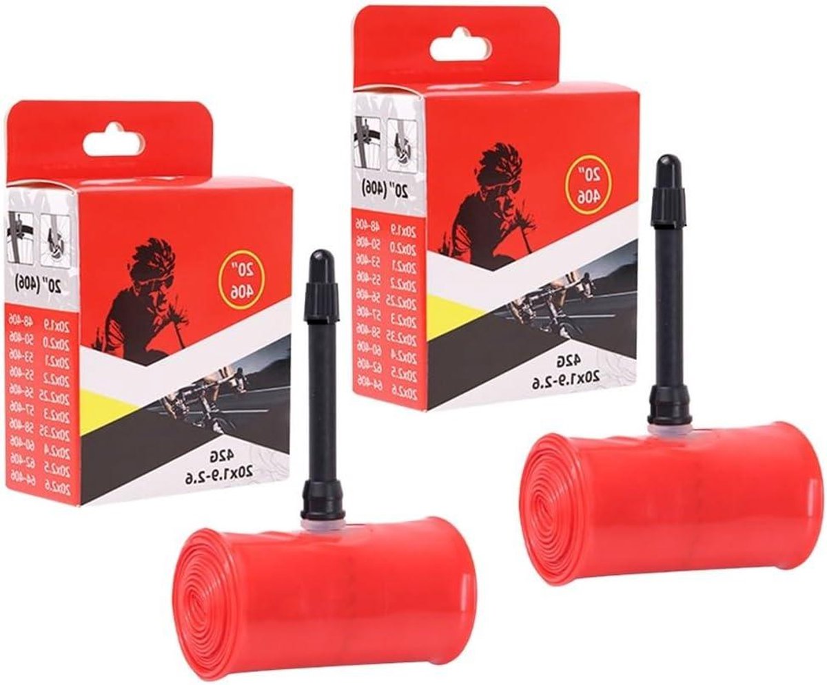 Fiets Binnenbanden - Vervanging Buizen - Fietsen Onderhoud - Temperatuurbestendig - 2 Stuks 45/65mm - Rood