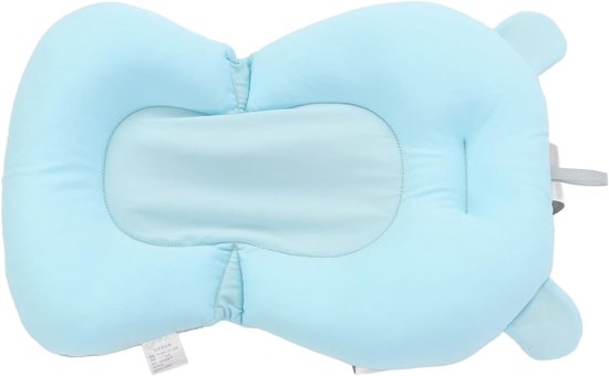 Floating Bath Mat for Newborns - Soft Baby Bathtub Seat Cushion for 0-12 Months - Foldable and Adjustable Bath Bed Shower Mat (Blue) — afbeelding 3