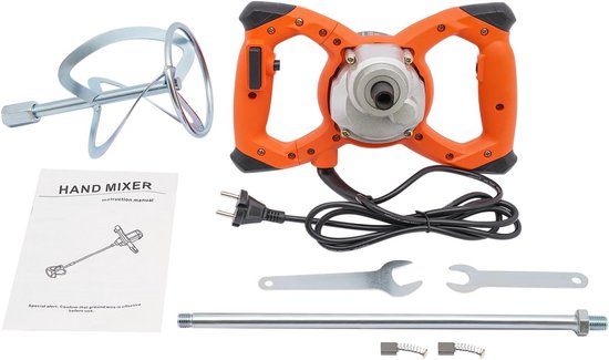 Elektrische Mixer - Krachtige Roerder - Materiaal Mengen - 6 Snelheden Instelbaar - 2100W Vermogen - Oranje — afbeelding 5