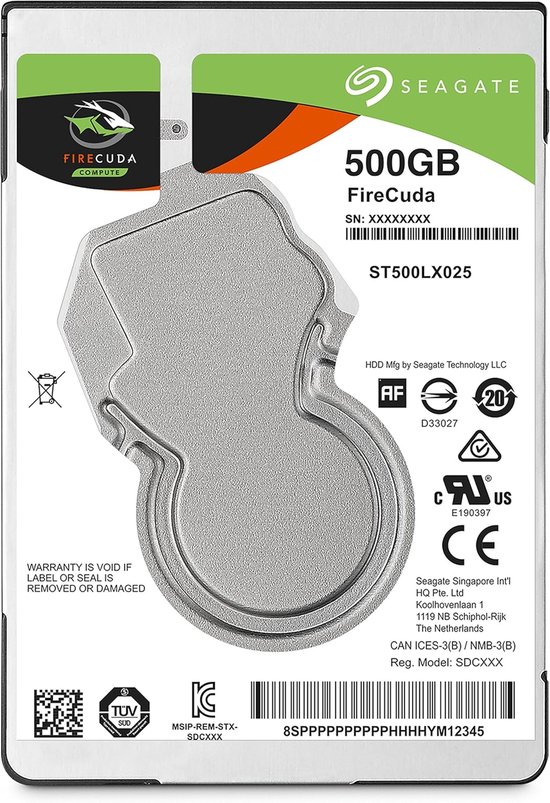 Interne Hybride Schijf - Opslagmedium SSD HDD - Snellere Prestaties - Gecombineerde Technologie - 500 GB - Zwart — afbeelding 4