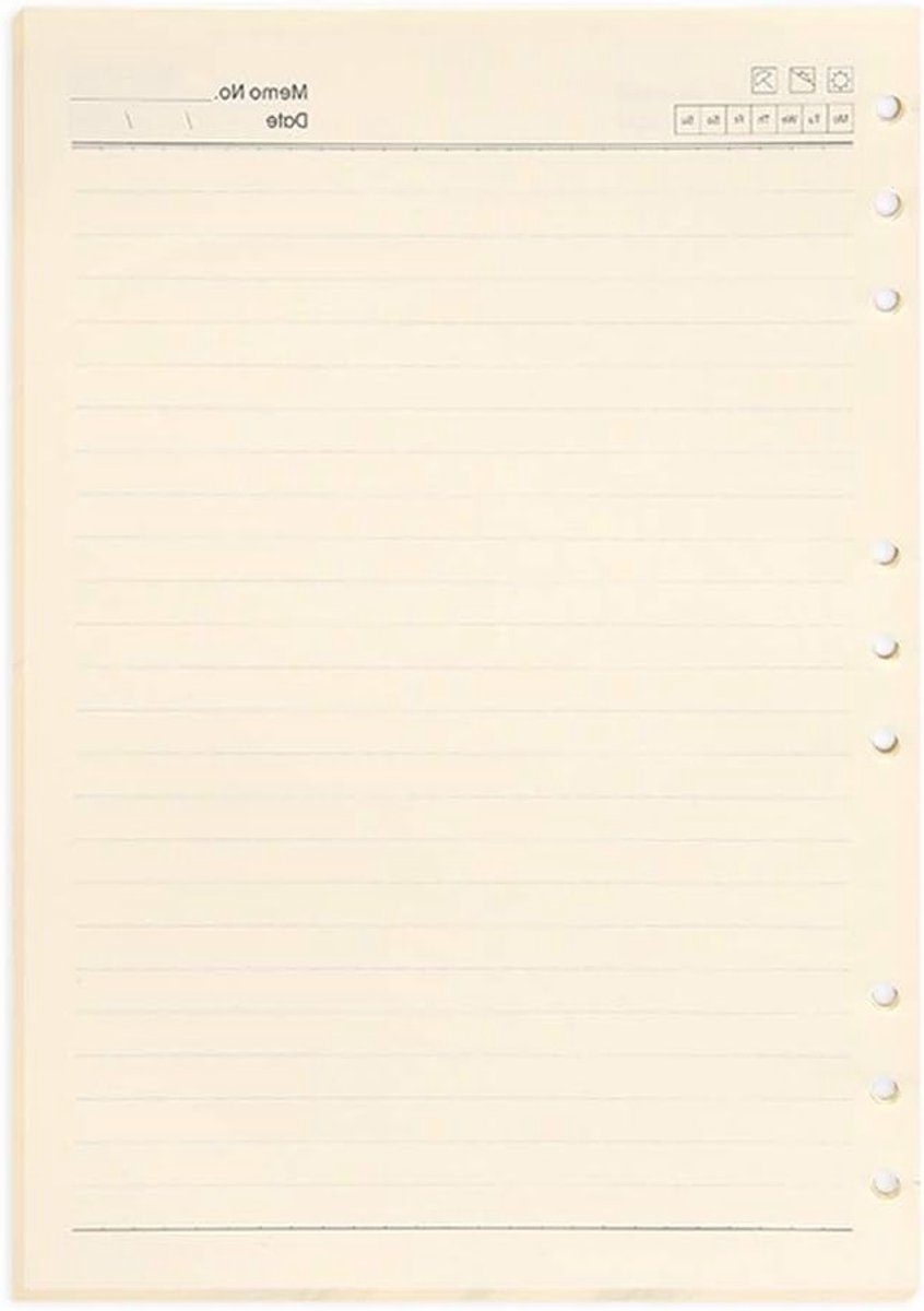 Vervangbare A5 Ringband Notitieboek met Lederen Kaft - Georganiseerd Notitieboek met Geregeld Papier en Horizontale Lijnen voor Efficiënt Schrijven