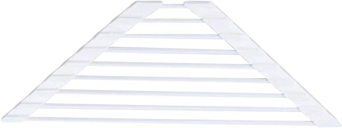 Spoelbak Organizer - Aflegrekje Keuken - Vaat Drogen - Driehoekige Vorm - 40.8 x 22.7 cm - Wit