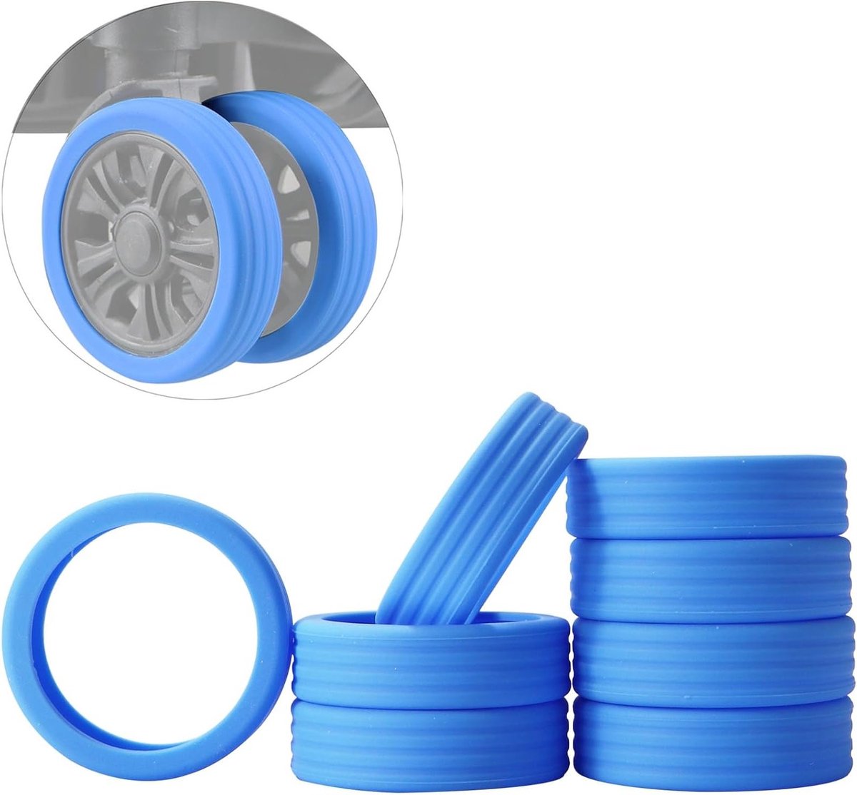 Set van 8 Wieltassen voor Reisbagage - Bescherming voor Spinner Wielen van Koffers en Tassen