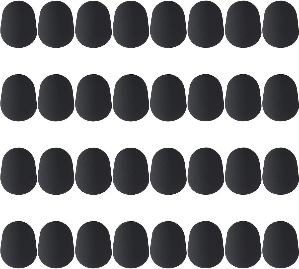Mondstukkussens voor saxofoon en klarinet - 32 stuks, 0,8 mm, zwart