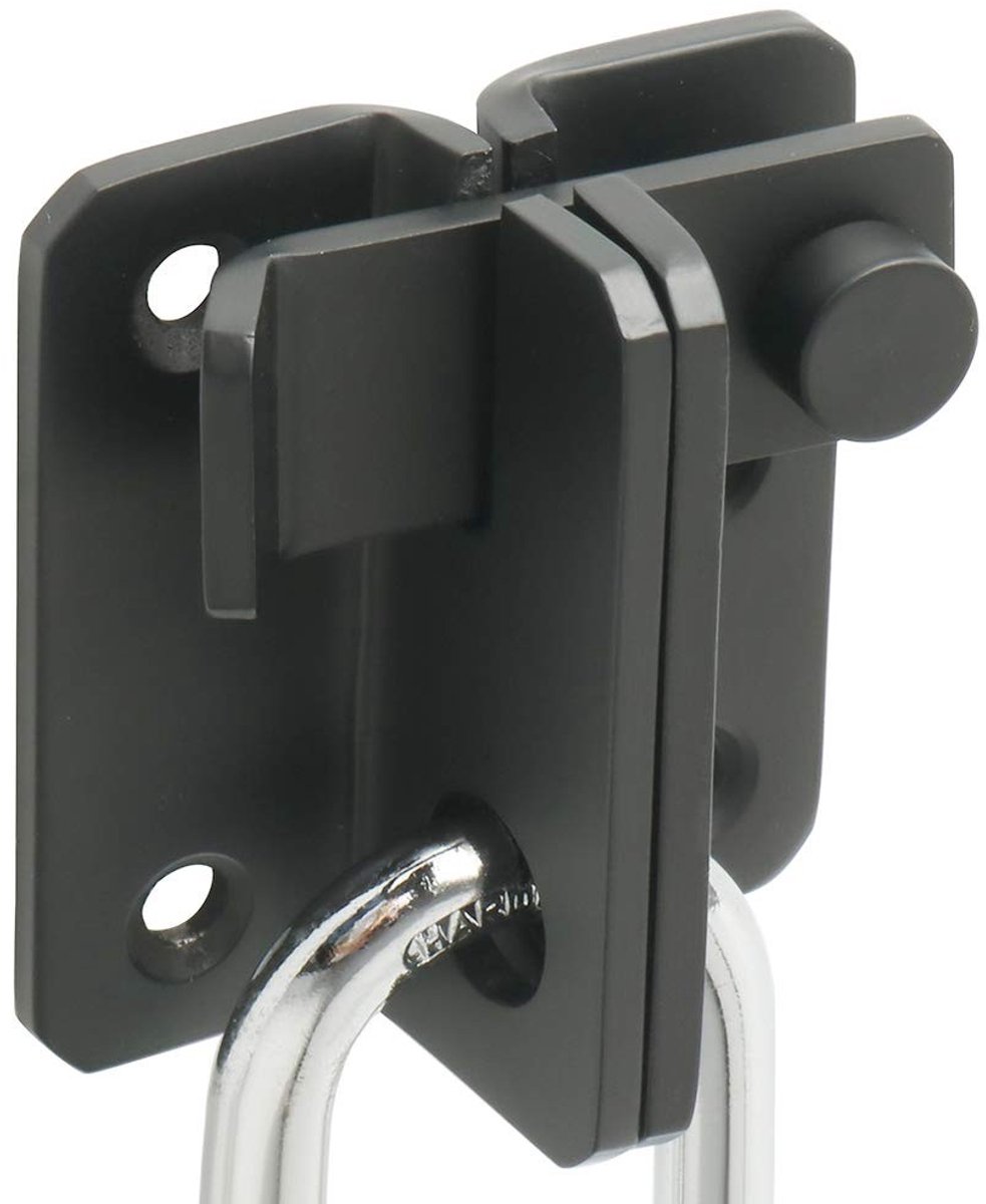 Dailygoody - Flip Latch Hasp - Deurslot - Duurzaam en Veilig - Matte Zwarte Afwerking - Geschikt voor Deur en Raam - Eenvoudige Installatie