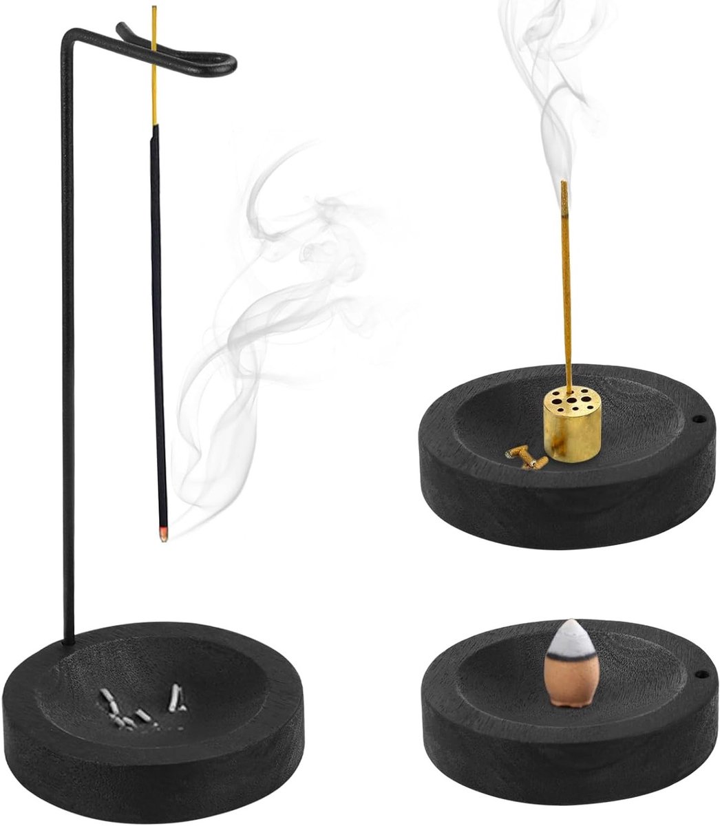 Moderne Houten Houder voor Wierookstokjes en Kegels - Ideaal voor Meditatie, Yoga en Thuisdecoratie