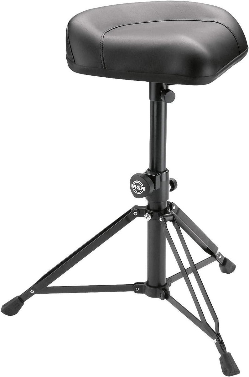 Drumkruk - Drumstoel Percussie - Muziek Maken - Verstelbare Zithoogte - 71 Centimeter - Zwart