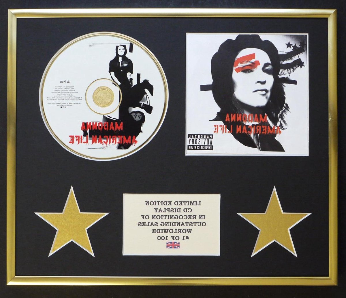 CD Display - Muziek Memorabilia - Verzamelen - Limited Edition - 24 x 30 cm - Goud