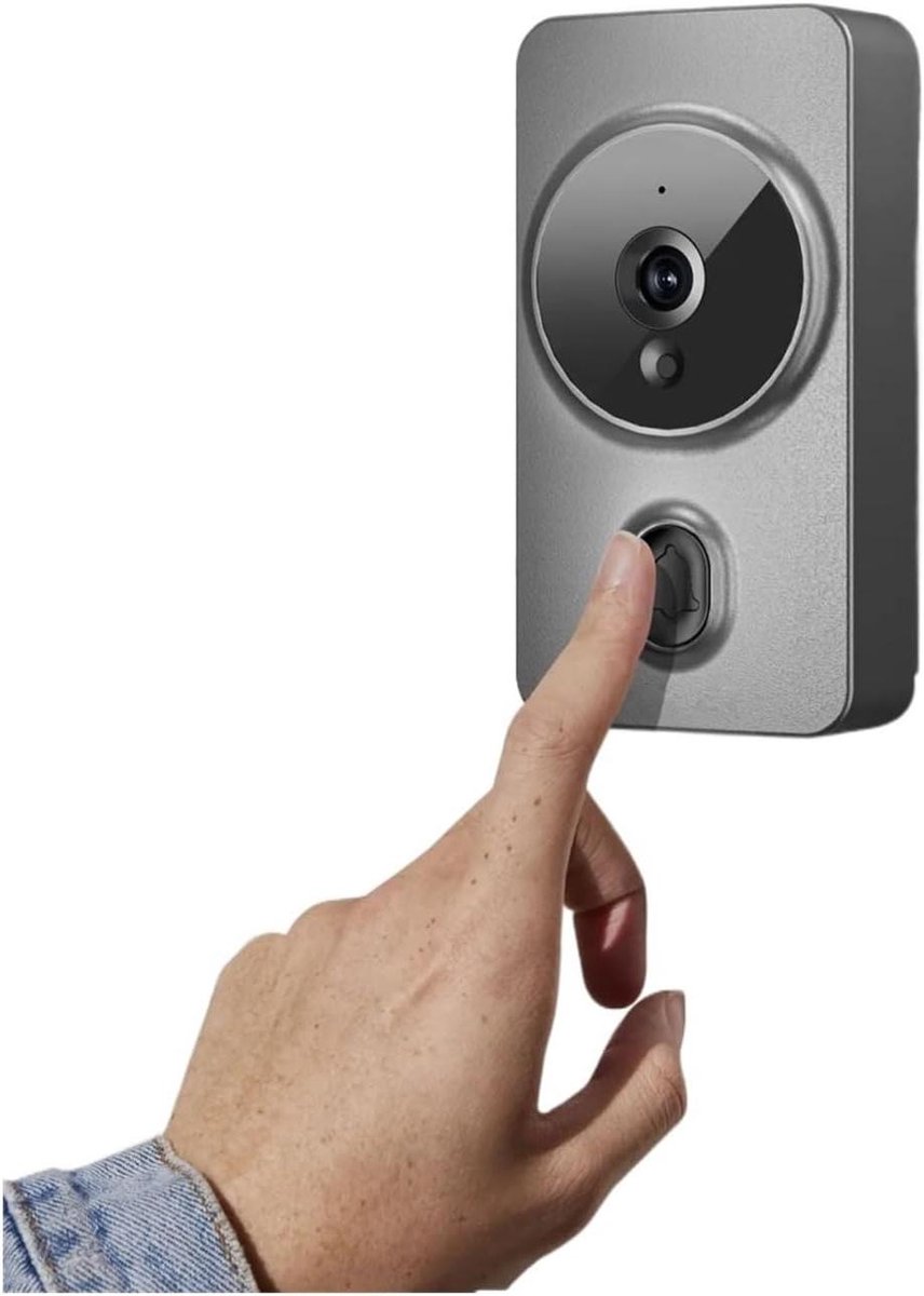 Slimme Draadloze Deurbel - Video Deurbel WIFI - Bezoekers Registreren - Tweeweg Intercom - 200 Gram - Zwart