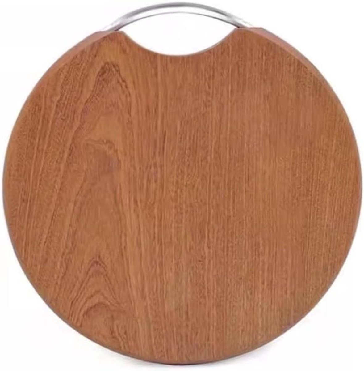 Ronde Houten Snijplank - Charcuterie Plank Slagersblok - Maaltijden Bereiden Serveren - Met Metalen Handvat - Klein Formaat - Niet Gespecificeerd