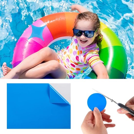 Reparatiesticker PVC - Lekvrije Patch - Opblaasbare items repareren - Waterdichte Zelfklevende Afdekking - 122 x 85 cm - Grijs — afbeelding 4