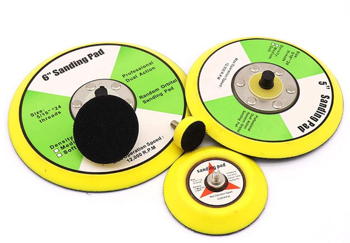 Dailygoody - Schuurplaat - Haak en gesp - Flexibel en duurzaam - 75 mm - Voor excentrische schuurmachine - Geschikt voor kunststeen en meubels