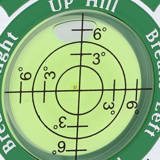 Golf Green Reader - Golfbal Marker - Helling Meten - Ingebouwde Waterpas - 0.7 cm dikte - Groen — afbeelding 2