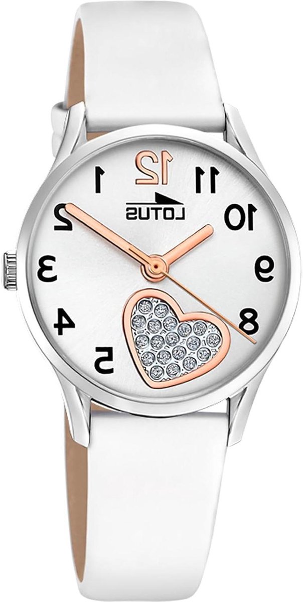 Kinderhorloge Leer - Meisjeshorloge Klassiek - Tijd Leren Lezen - Zachte Leren Band - Niet Gespecificeerd - Wit