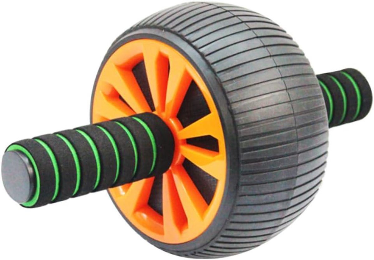 Buikspierroller - Ab Wheel Trainer - Core Training - Antislip Rubber - 30 x 16 x 16 cm - Zwart