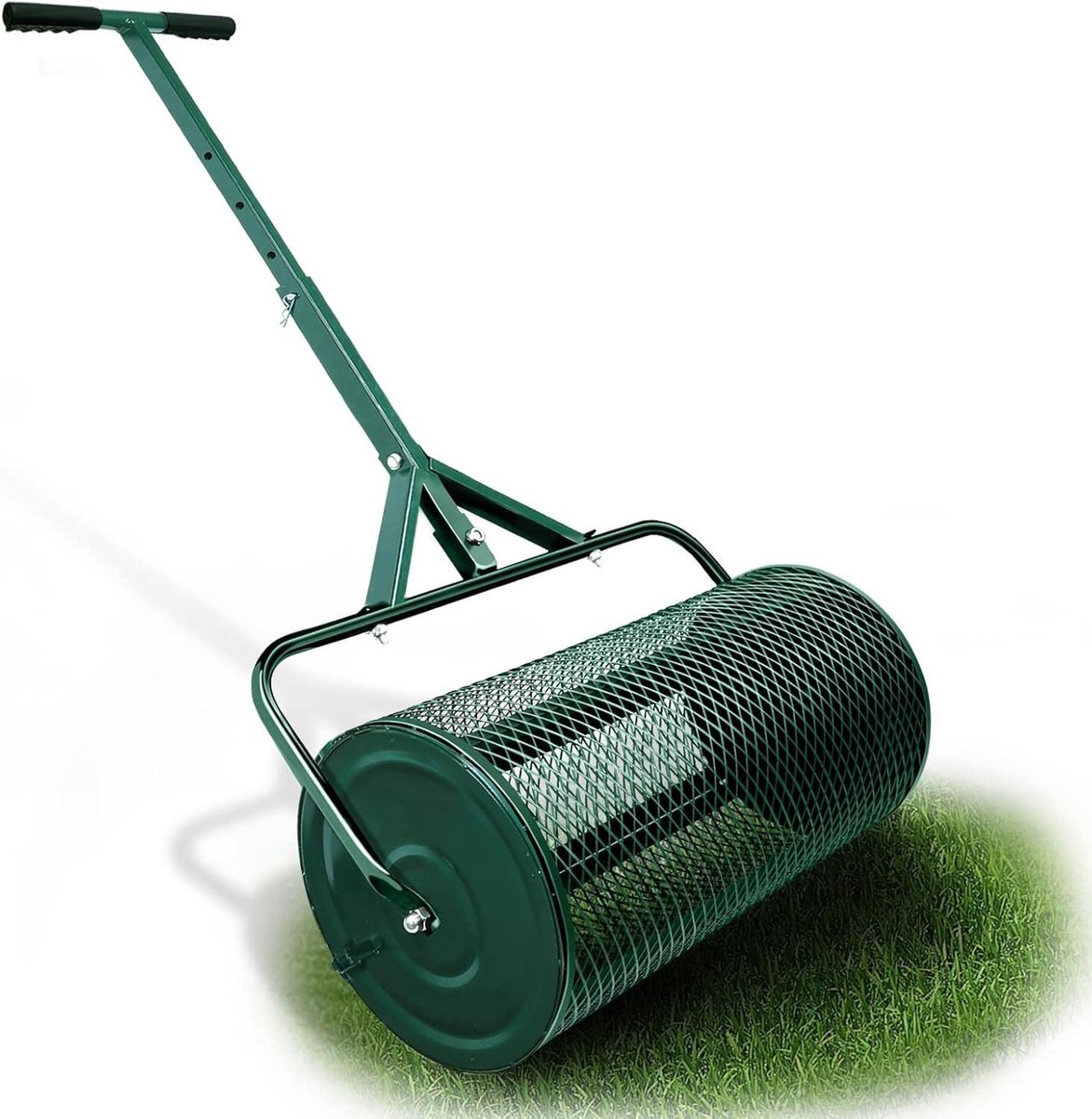 Compost Verspreider - Gazonroller Tuin - Gazon Onderhoud - Efficiënte Verdeling - 60 cm - Groen