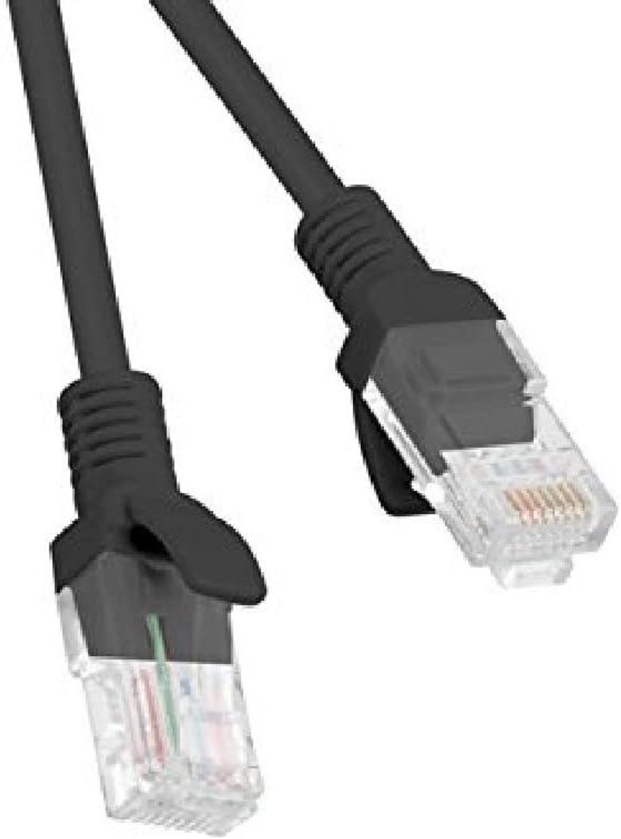 Netwerk Kabel - Ethernet Kabel UTP - Internet Verbinding - Cat.6 Standaard - 1 Meter - Zwart