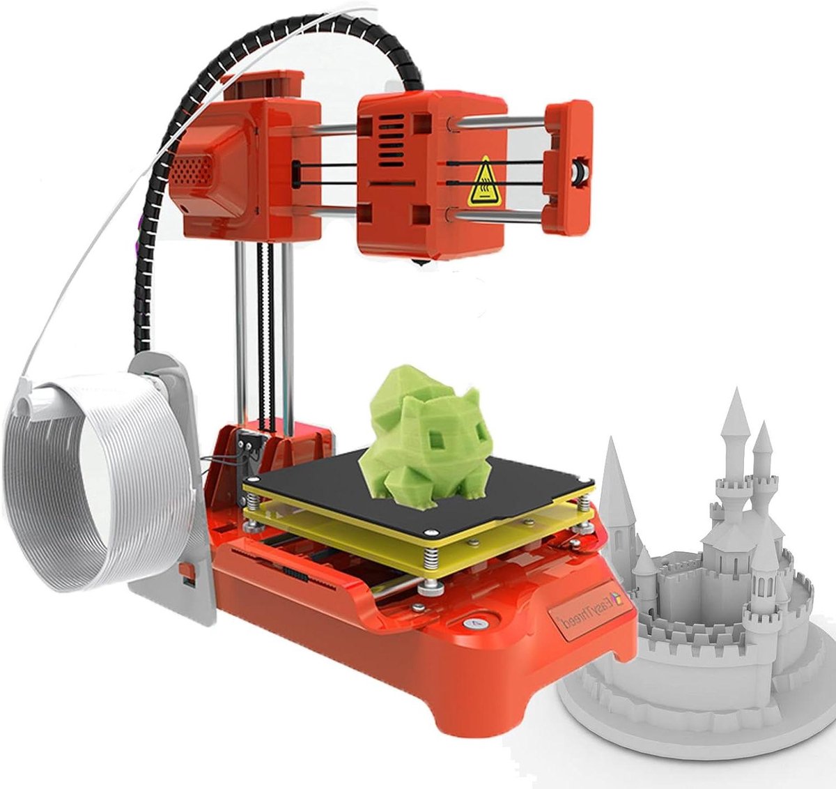 3D Printer - Mini Printer - Creatief Hobbyen - Verwijderbare Magnetische Basis - 100x100x100 mm - Wit