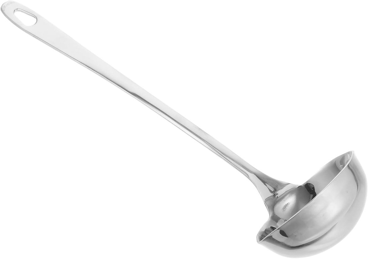 RVS Soeplepel met Gietopening, Ideaal voor Soep en Vloeistoffen, Keuken Gereedschap voor Messen en Potten