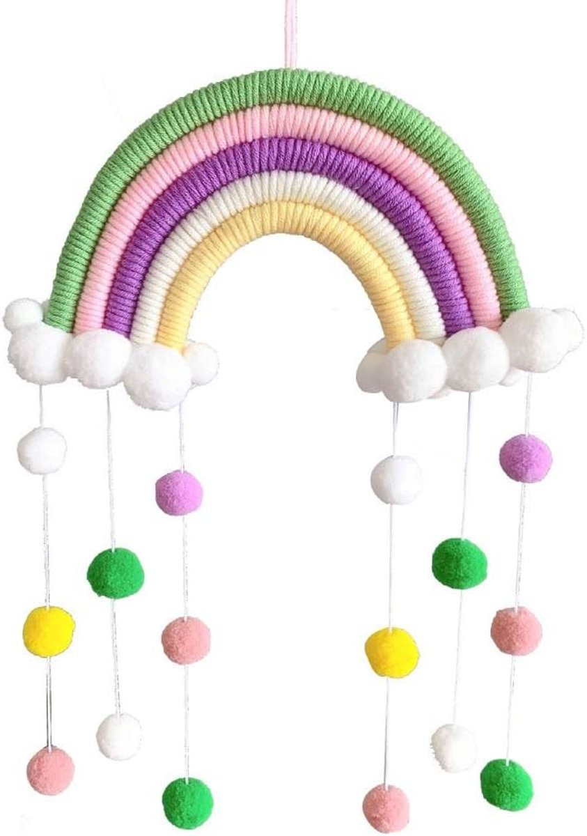 Store_7 - Macrame Wanddecoratie - Handgemaakt - Groen - Geschikt voor Kamer - Sfeervolle Decoratie - Ideaal als Cadeau - Perfect voor Feestelijke O...