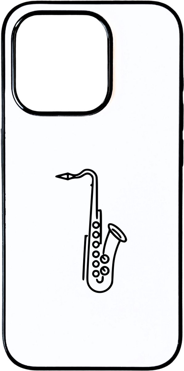 Hacebo® - Saxofoon telefoonhoesje - Saxofoon - cadeau muziekliefhebber - telefoonhoesjes - leuk cadeau voor je vriend om te geven - verjaardag muzikant - hoesje geschikt voor iPhone 15 Pro