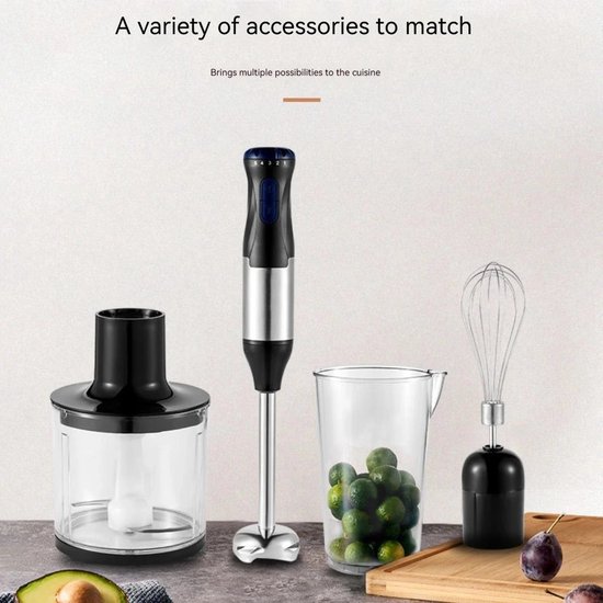 DIMICO - Staafmixer Set 4-in-1 - Staafmixers - Handblender 1000W - Met Garde en Maatbeker - 5 Snelheden - Mixen Pureren Hakken Kloppen van Merkloos — afbeelding 4