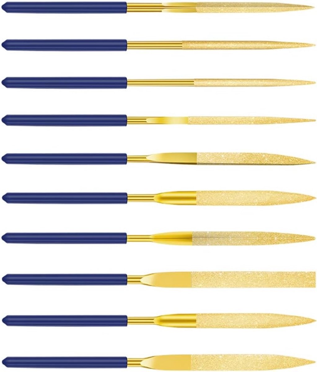 Set van 10 Mini Diamant Vijlensets voor Modelbouw - Ideaal voor Metaal, Plastic, Glas en Houtbewerking