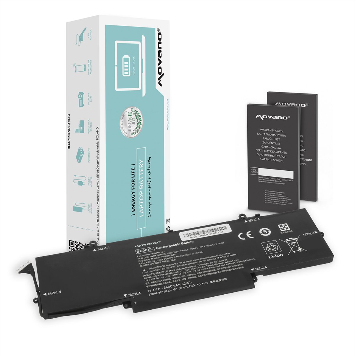 Movano Elitebook 1040 G4 - Batterij - Lange Levensduur - Li-Ion