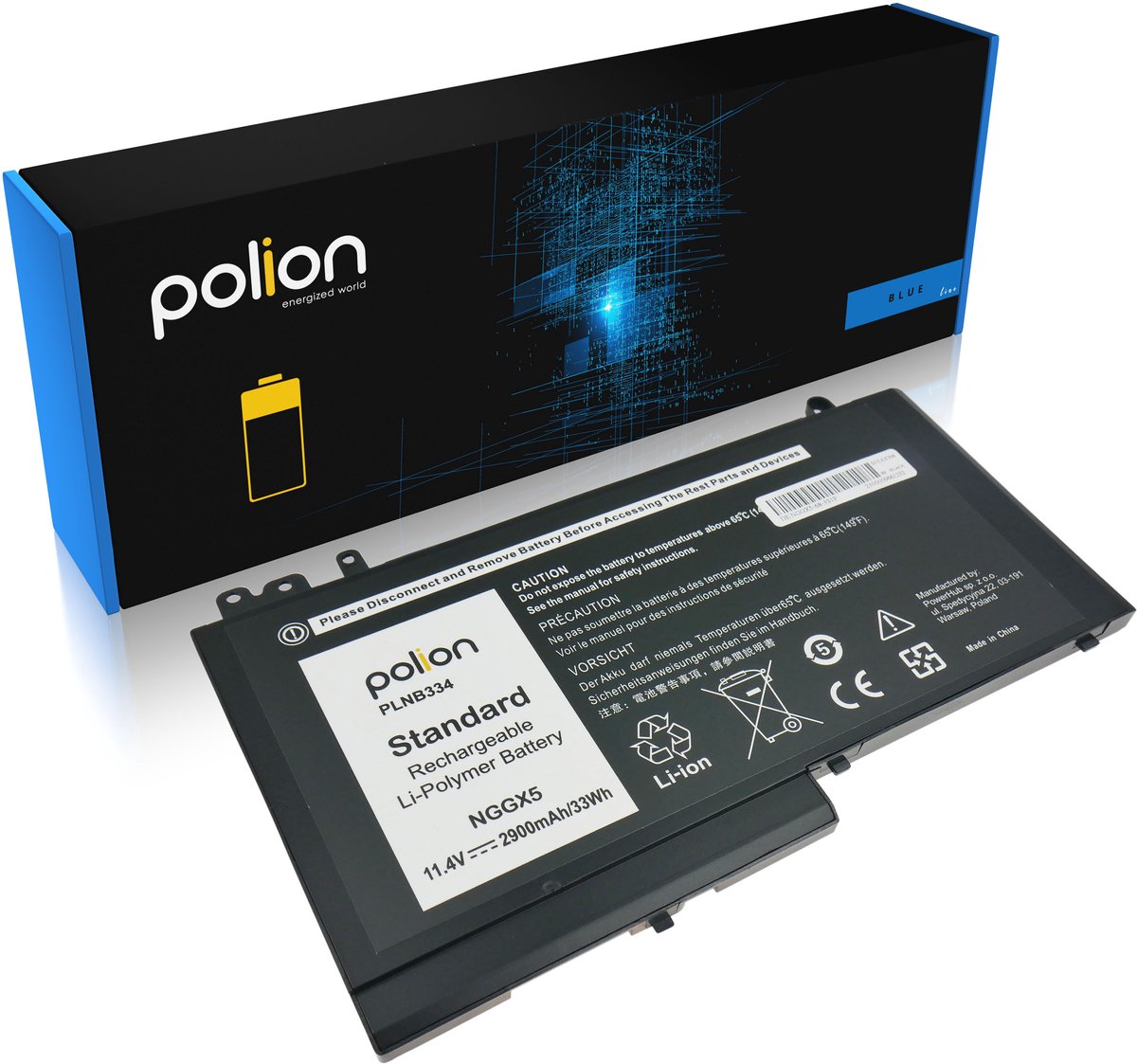 POLION Serie - Laptopbatterij - 2900mAh - Li-Polymer - DELL Compatibel