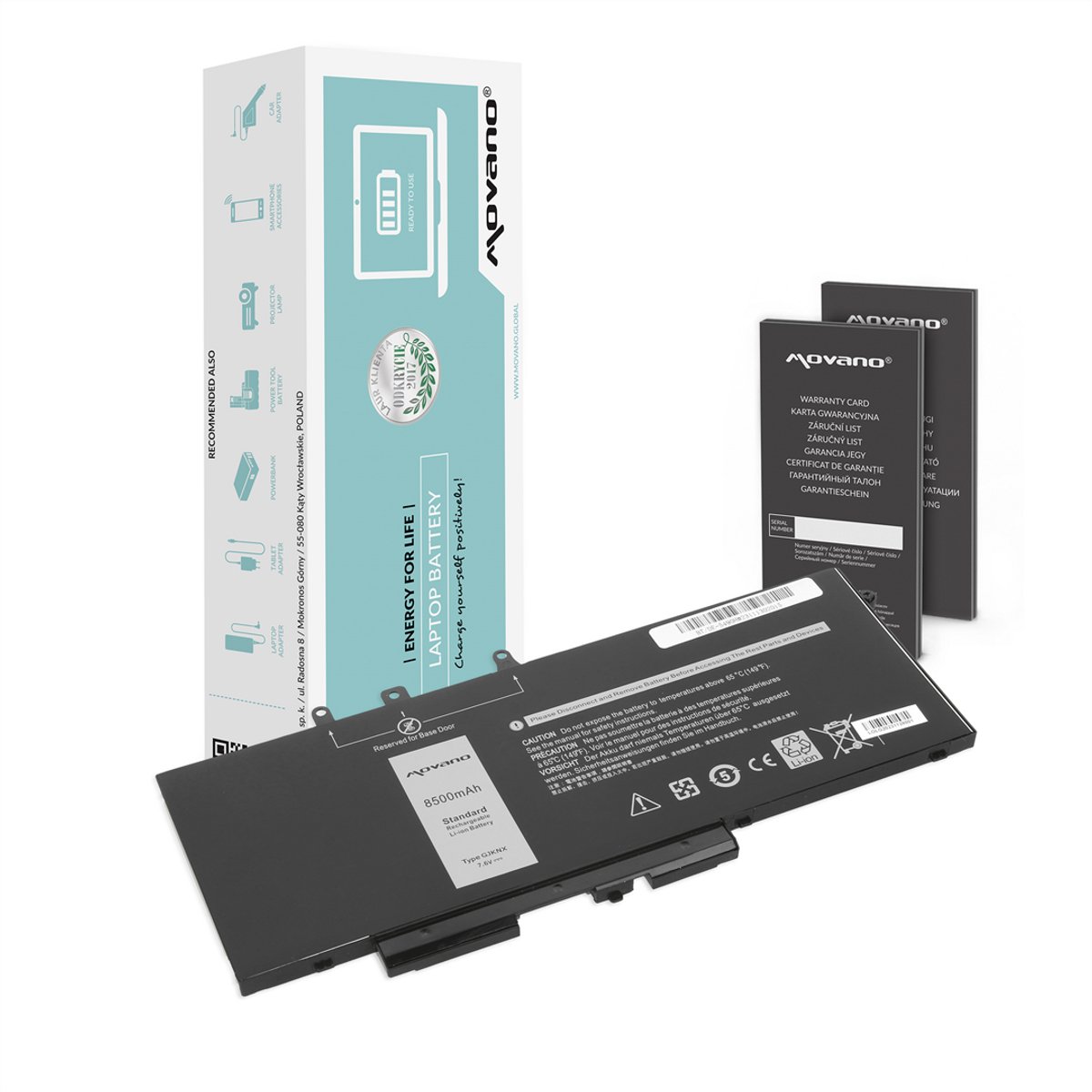 Movano Dell Latitude Serie - Laptopaccu - 8500mAh - Li-Ion - Zhuoneng Cell