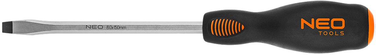 NEO - Platte Schroevendraaier - 8.0 x 150 mm - S2 Staal