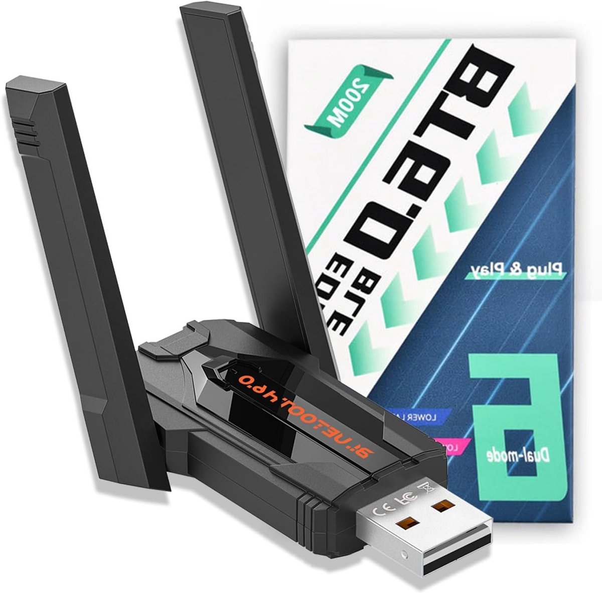 Bluetooth Adapter 6.0 - 150m Bereik - Plug & Play - Voor PC en Laptop - ShopVlot