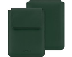 Universele Hoes voor 6.8″ en 7″ E-reader, Geschikt voor Kobo Clara HD, PocketBook en Sony, Donkergroen Kunstleer met Bescherming en Stijl