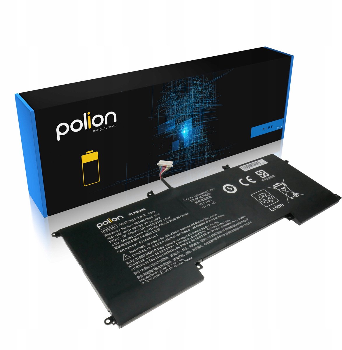 Polion ENVY Serie - Laptopbatterij - 3600mAh - Li-Polymeer - Veiligheidsvoorzieningen