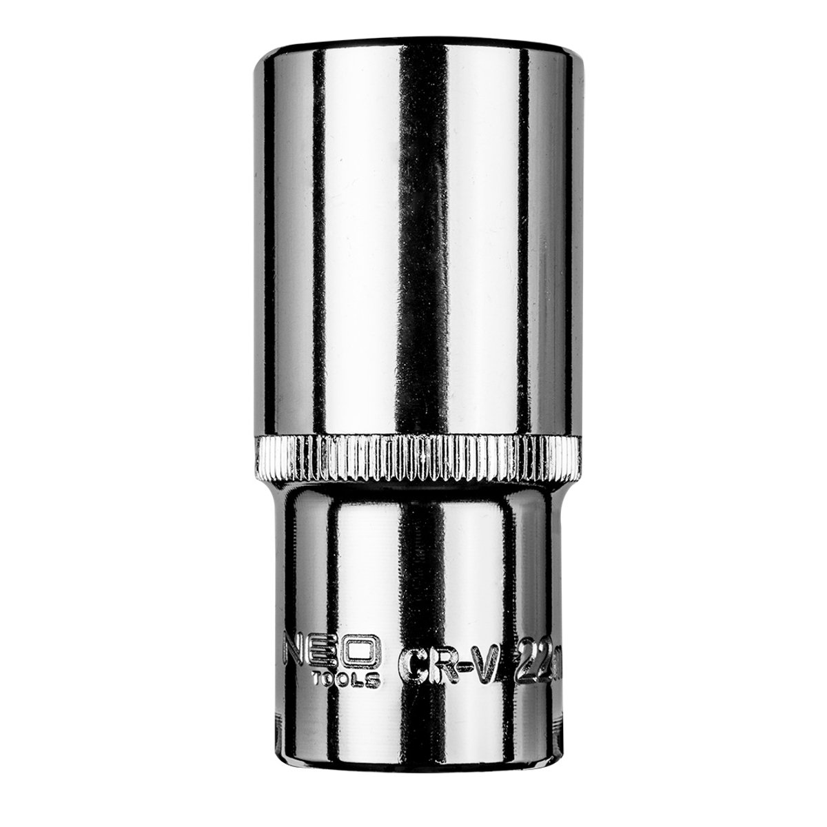 Neo Tools Dop 22 3-8 Aansluiting Lang Zeskant DIN 3124 CRV Staal TUV M+T