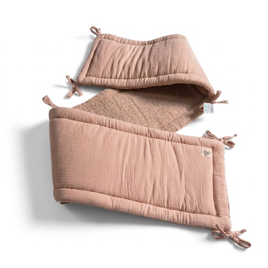 Babietec Bedomrander 180x30cm – Bedbumper Hoofdbeschermer Baby – Mocca Bruin