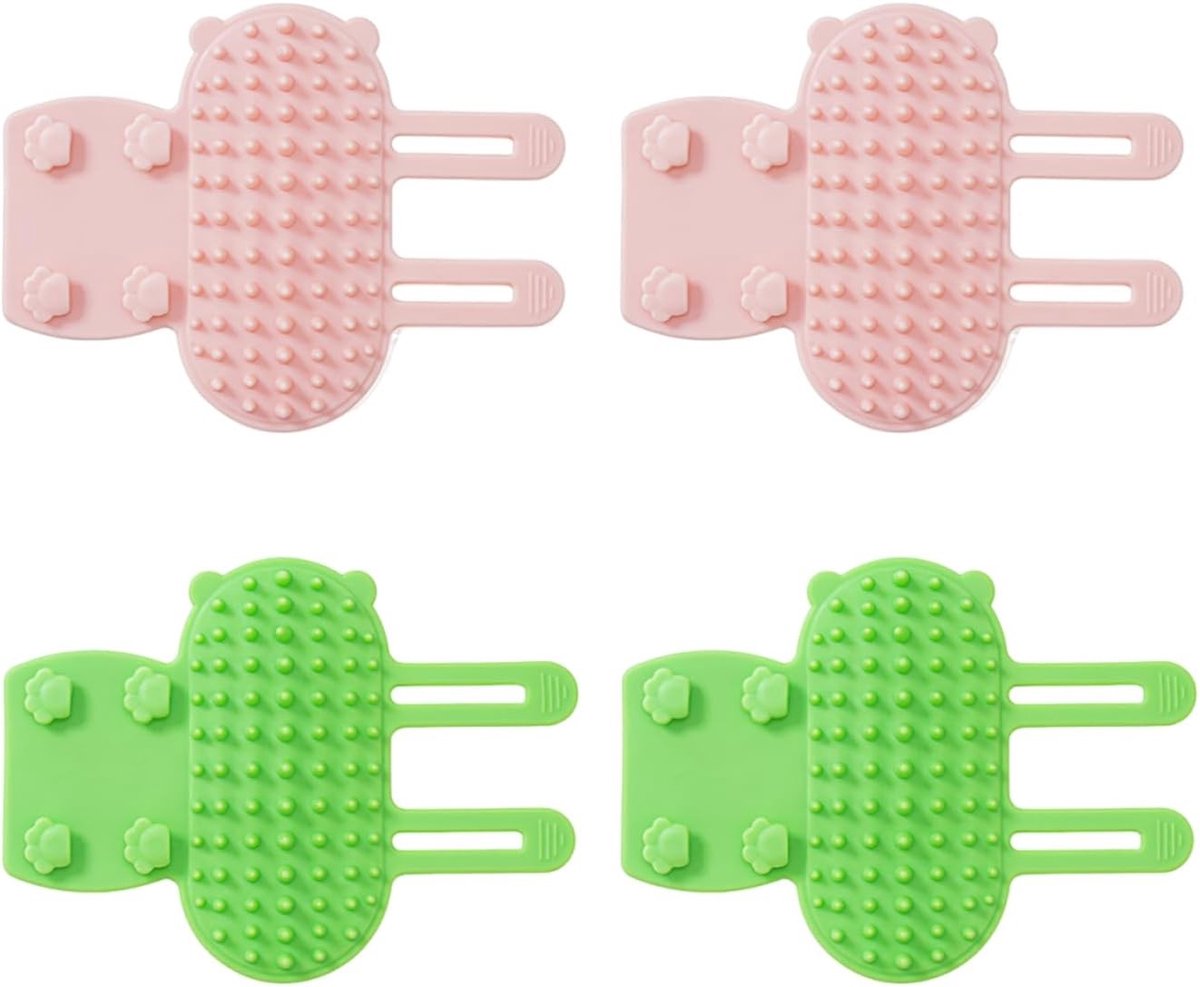 4-delige kattenhaar reiniger - Cat Beauty Tool - siliconen reinigingsborstel