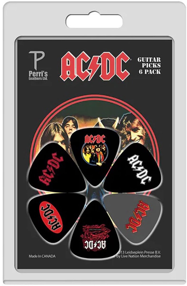Perri's - AC/DC - Plectrum - Medium 0.71 mm - 6-pack