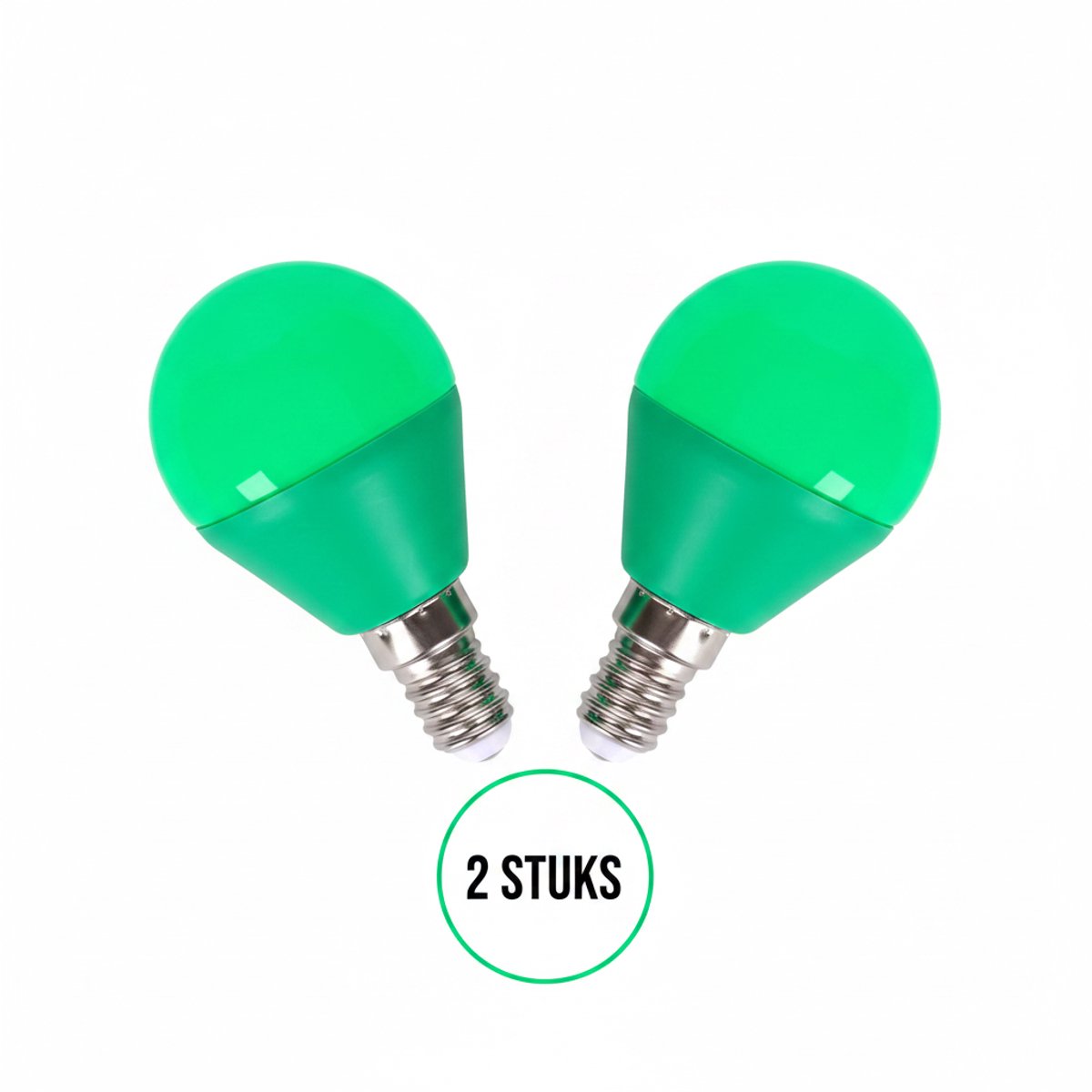 G45 kogellamp groen 2 stuks - E14 LED lamp 4W=30W gloeilamp - 230V